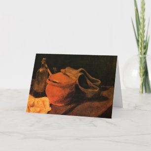 Earthenware, Bottle and Clogs by Vincent van Gogh Card
