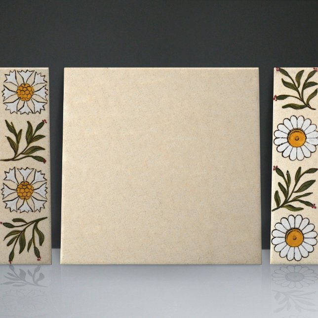 Earthenware Matching Tile 2/3 cream beige vintage (Creator Uploaded)
