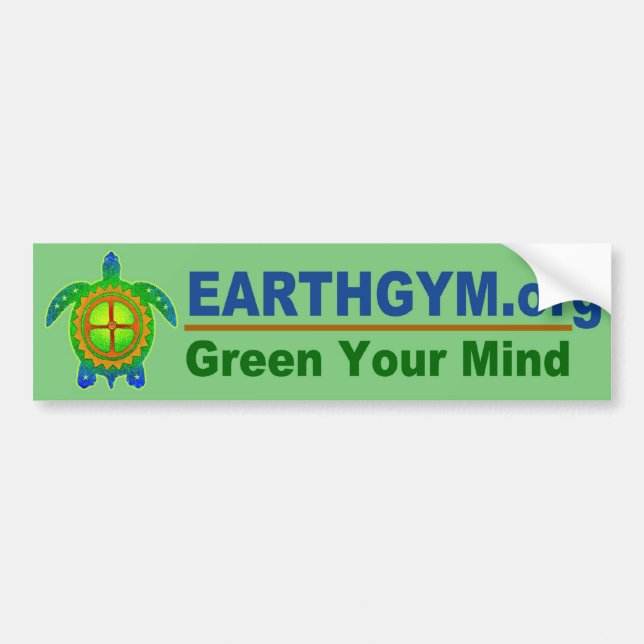 EarthGym.org Bumpersticker--Green Bumper Sticker (Front)