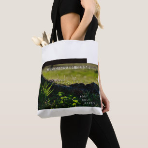 Earthlight and Healing Japanese Flowers and Poetry Tote Bag