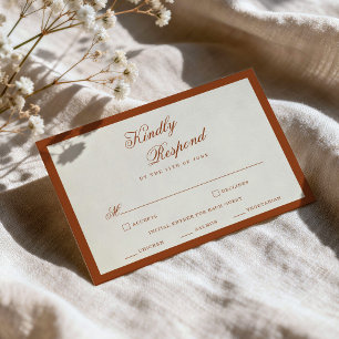 Earthly Chic Terracotta RSVP Card