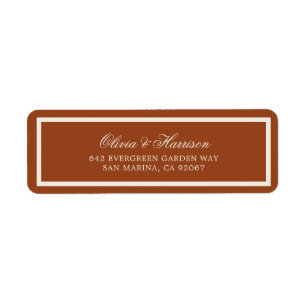 Earthly Chic Terracotta Wedding Address Label