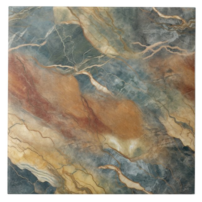 Earthly Tone Marble Pattern Tile (Front)
