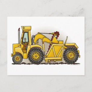 Earthmover Construction Post Card