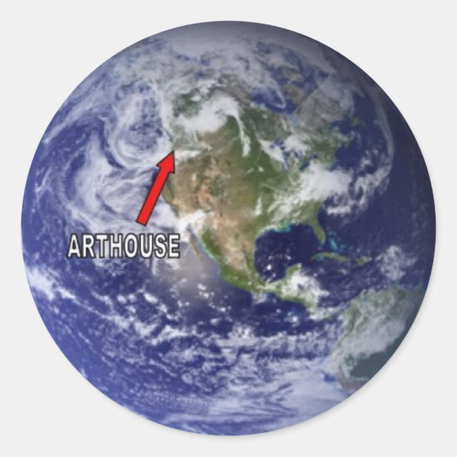 eARTHOUSE (You are here) Classic Round Sticker (Front)