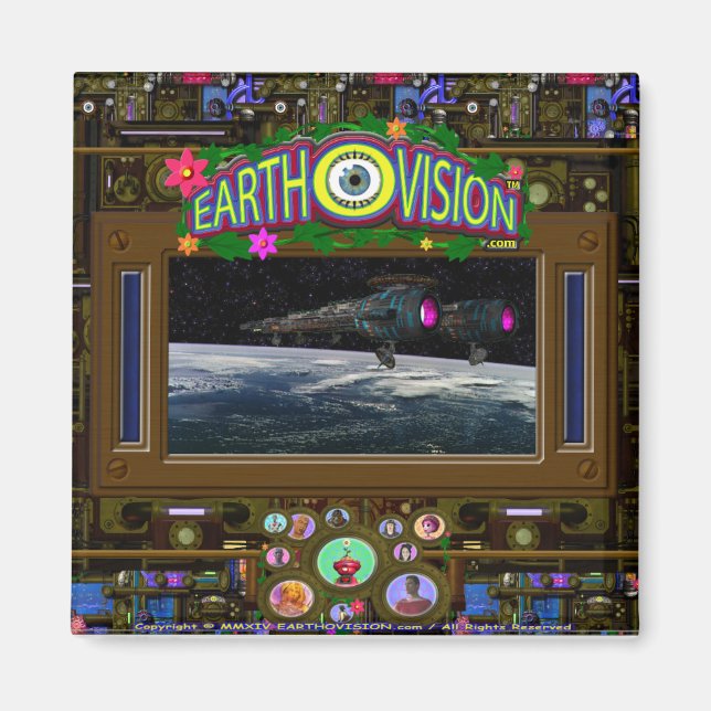 EARTHOVISION Magnet (Square) (Front)