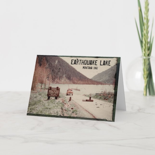 Earthquake Lake Montana 1961 Greeting Card (Front)
