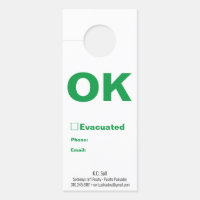 Earthquake Safety Help/Okay_KC Soll Door Hanger