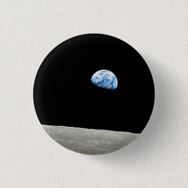 Earthrise 1 Inch Round Button (Front)