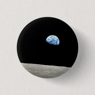 Earthrise 1 Inch Round Button