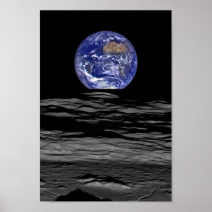 Earthrise As Seen From The Moon Poster