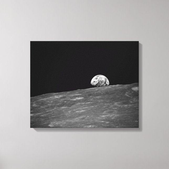 Earthrise from Apollo 8 Moon Mission Canvas Print (Front)