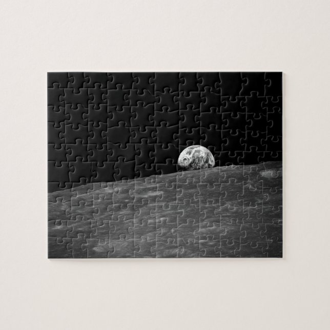 Earthrise from Apollo 8 Moon Mission Jigsaw Puzzle (Horizontal)