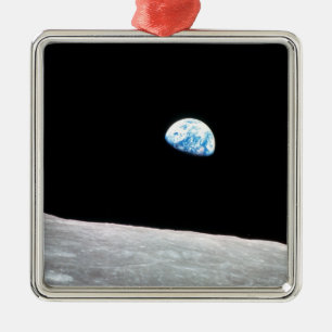 Earthrise from Moon Space Photo Metal Ornament