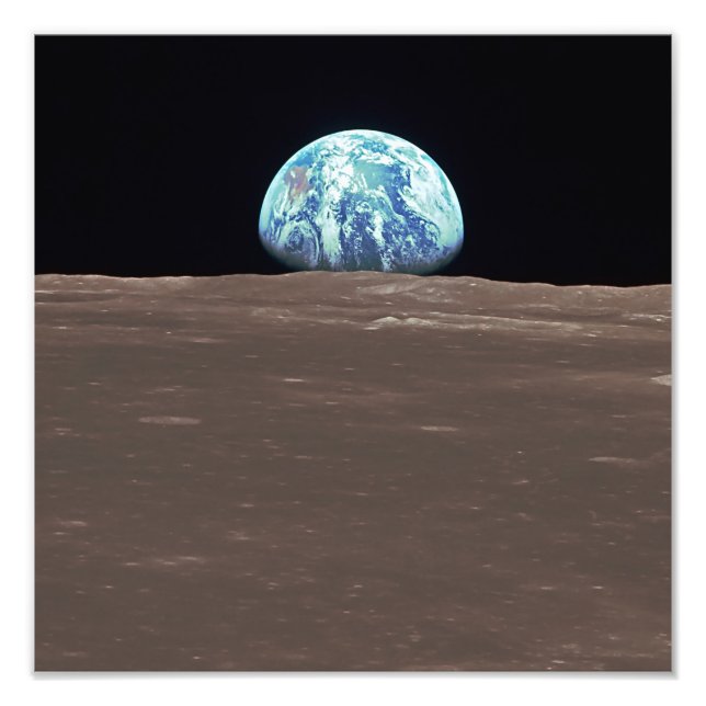 Earthrise from the Moon Photo Print (Front)