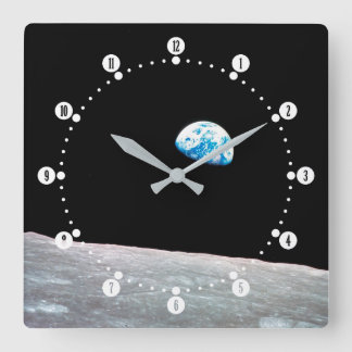 Earthrise Square Wall Clock
