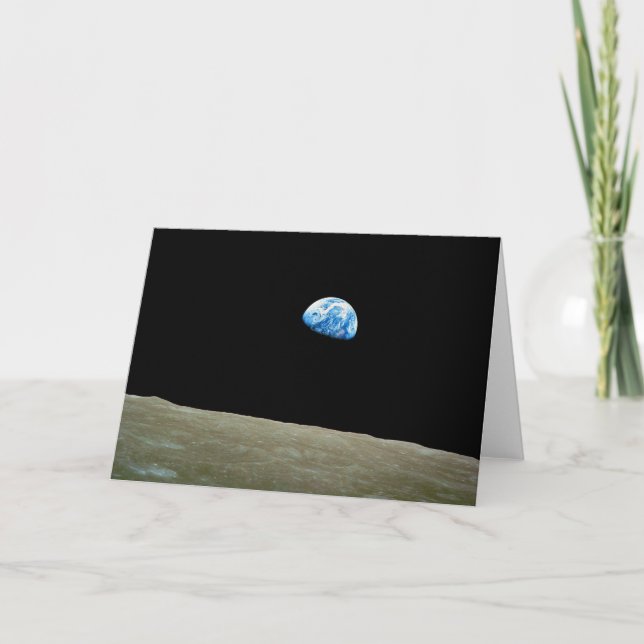 Earthrise taken by the Apollo 8 Mission Card (Front)