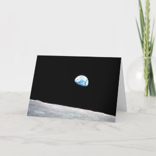 Earthrise:with quote-- Shot from Apollo 8 Card
