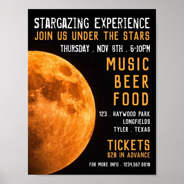 Earth's Blood Moon, Planetarium Event Advertising Poster (Front)