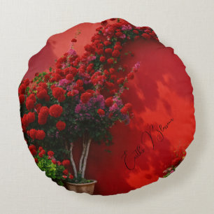 Earth's Blossom Round Pillow