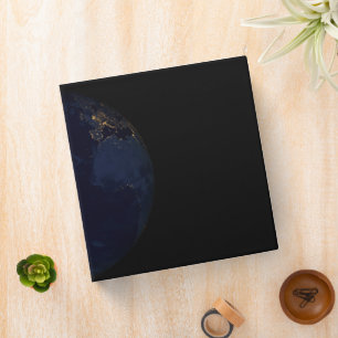 Earth's City Lights At Night Binder