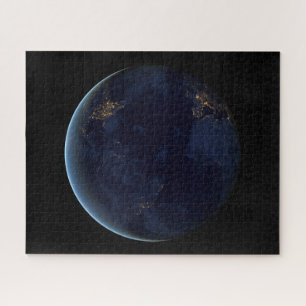 Earth's City Lights At Night Jigsaw Puzzle