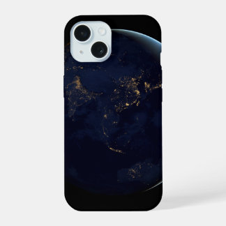 Earth's City Lights At Night On Asia And Australia iPhone 15 Case