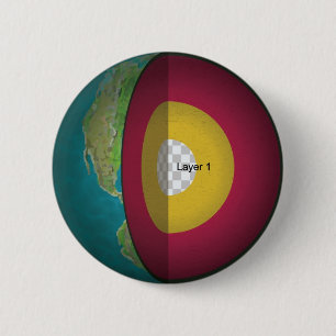 Earth's Core 2 Inch Round Button