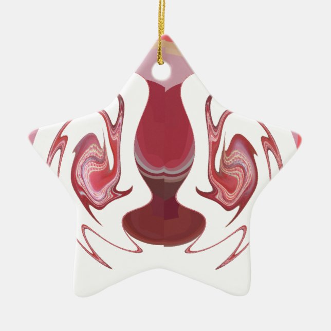 Earth's Embers: Textured Tapestry of Africa Ceramic Ornament (Front)