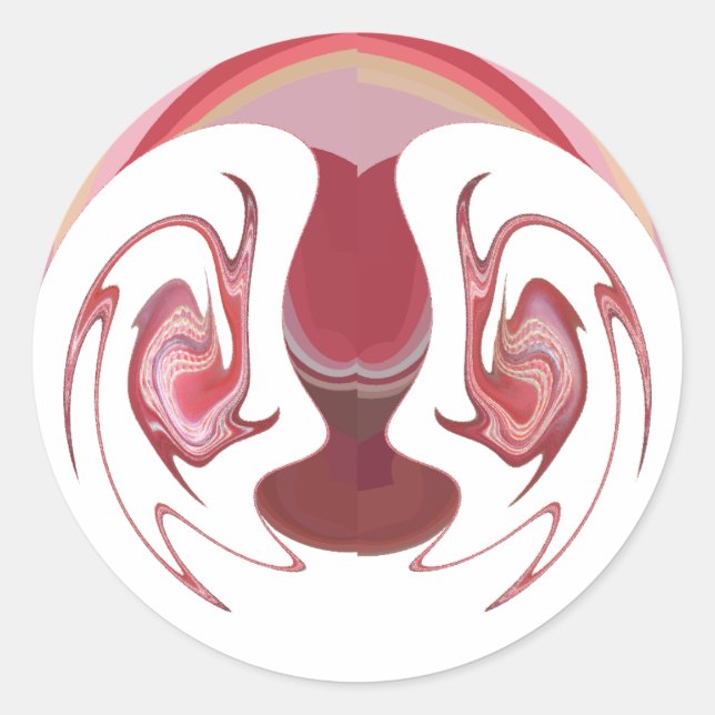 Earth's Embers: Textured Tapestry of Africa Classic Round Sticker (Front)