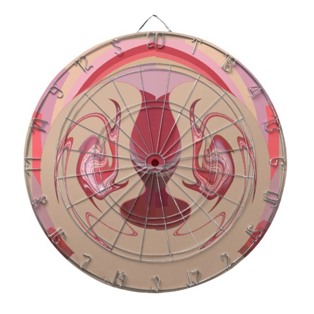 Earth's Embers: Textured Tapestry of Africa Dartboard (Front)