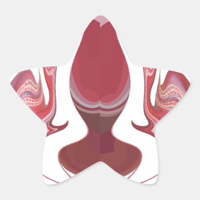 Earth's Embers: Textured Tapestry of Africa Star Sticker (Front)