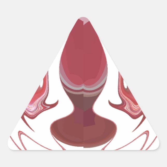 Earth's Embers: Textured Tapestry of Africa Triangle Sticker (Front)