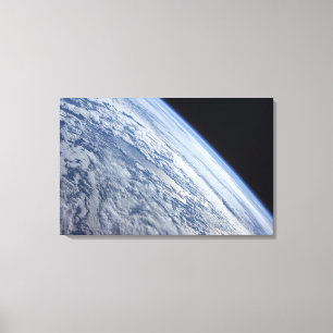Earth's horizon against the blackness of space canvas print