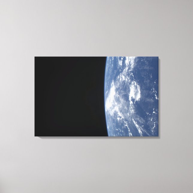 Earth's horizon and the blackness of space 2 canvas print (Front)