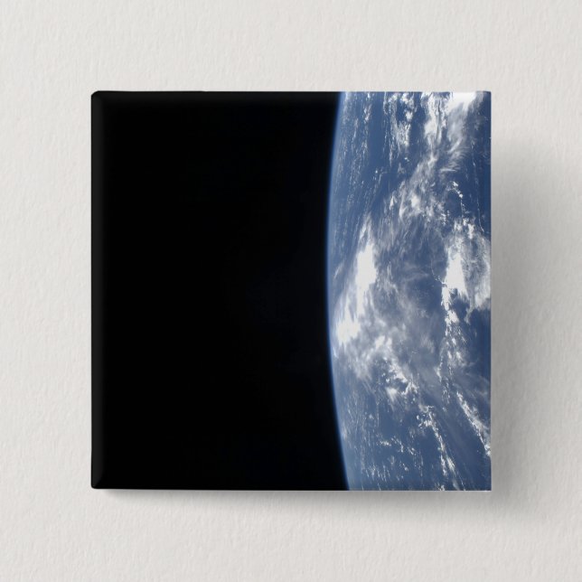 Earth's horizon and the blackness of space 2 inch square button (Front)