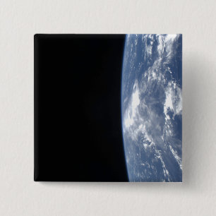 Earth's horizon and the blackness of space 2 inch square button