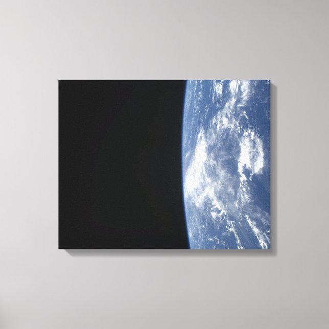 Earth's horizon and the blackness of space canvas print (Front)
