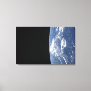 Earth's horizon and the blackness of space canvas print
