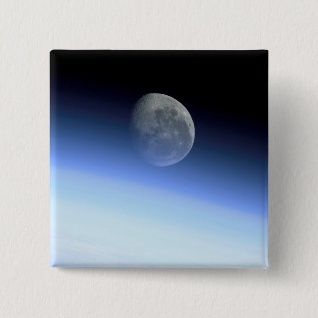 Earth's limb 2 inch square button (Front)