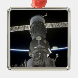 Earth's limb intersects a Soyuz spacecraft Metal Ornament