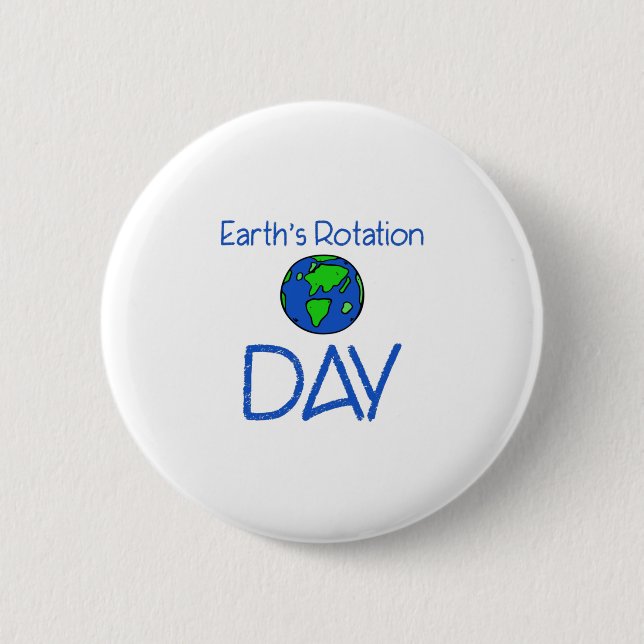 Earths Rotation Day 2 Inch Round Button (Front)