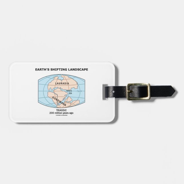 Earth's Shifting Landscape (Triassic) Luggage Tag (Front Horizontal)