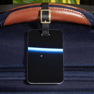 Earth's Thin Line Of Atmosphere And A Gibbous Moon Luggage Tag