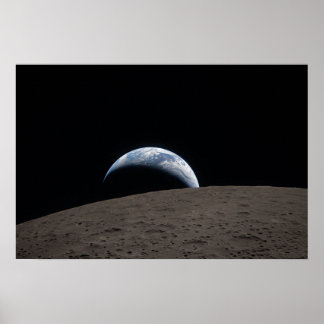 Earthset Orion Spacecraft Artemis Moon Mission Poster