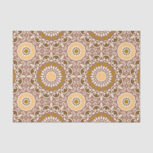 Earthtone Ethnic Bohemian Kaleidoscopic Pattern Tissue Paper
