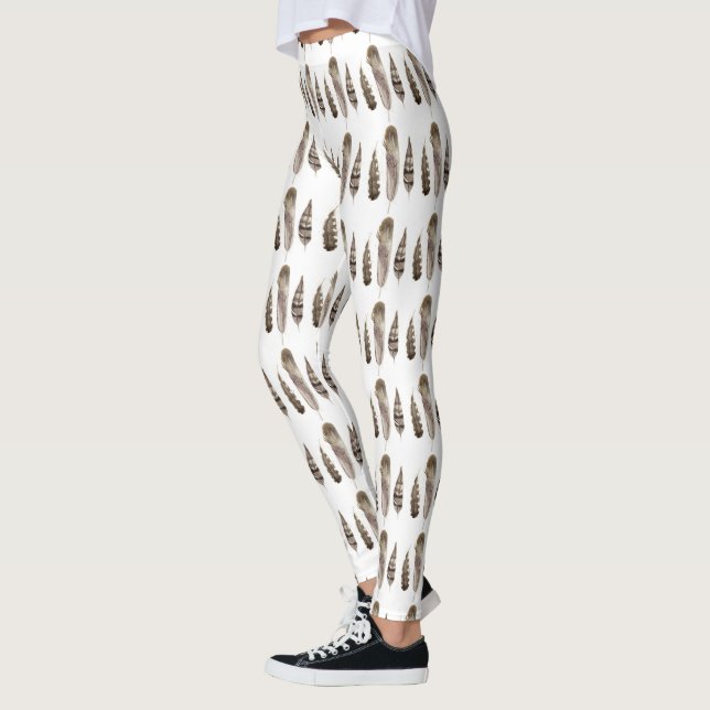 Earthtone Feathers II Leggings (Left)
