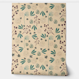 EARTHTONE FLORAL WALLPAPER