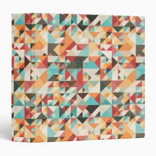 Earthtone Geometric Pattern Binder