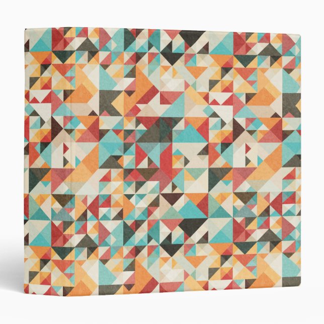 Earthtone Geometric Pattern Binder (Front/Spine)
